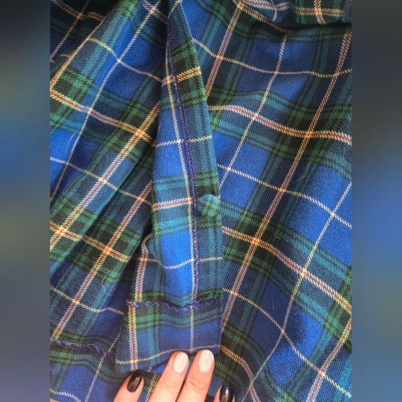 Nova Scotia Bonda | Blue Plaid Women's Skirt, Waist 13 1/2" - Picture 9 of 10